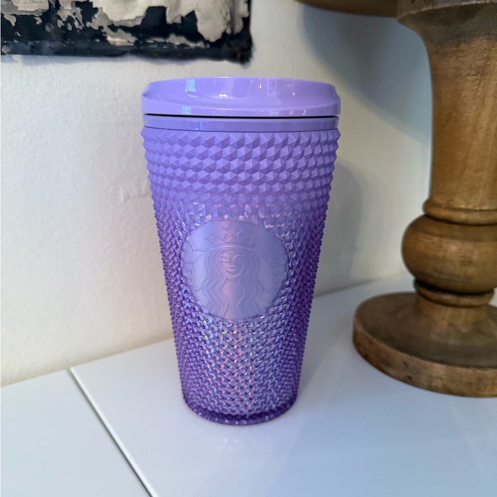 Starbucks Purple Iridescent Ombré Gradient Studded Sip Lip Tumbler
